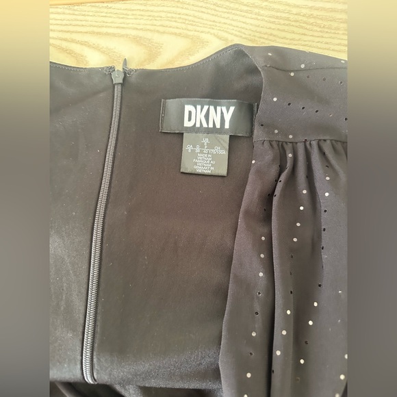 DKNY Black Long Sleeve Wrap Dress - Picture 14 of 15